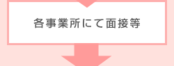 各事業所にて面接等